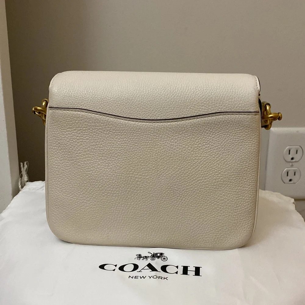 Coach Cream Leather Crossbody Bag with Gold Hardware - Picture 6 of 11